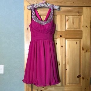 Pink sequin party dress